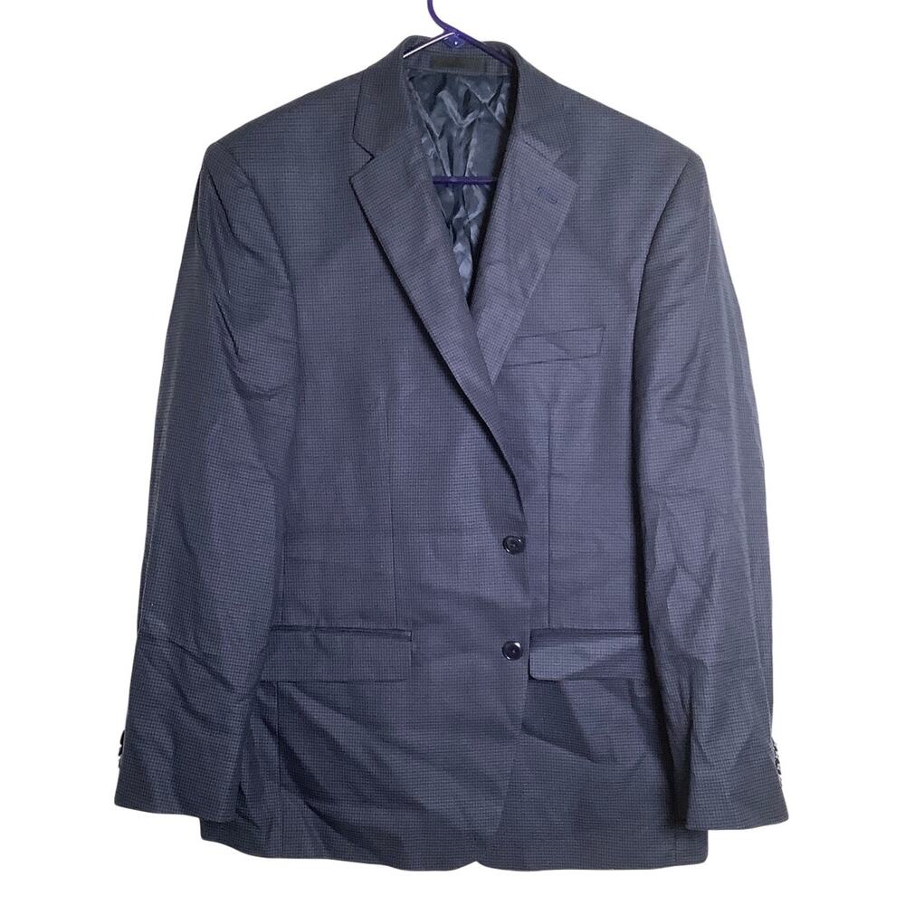 Michael Kors Mens 42R Gray Houndstooth Two Button Suit Jacket Sport Coat HR12-27